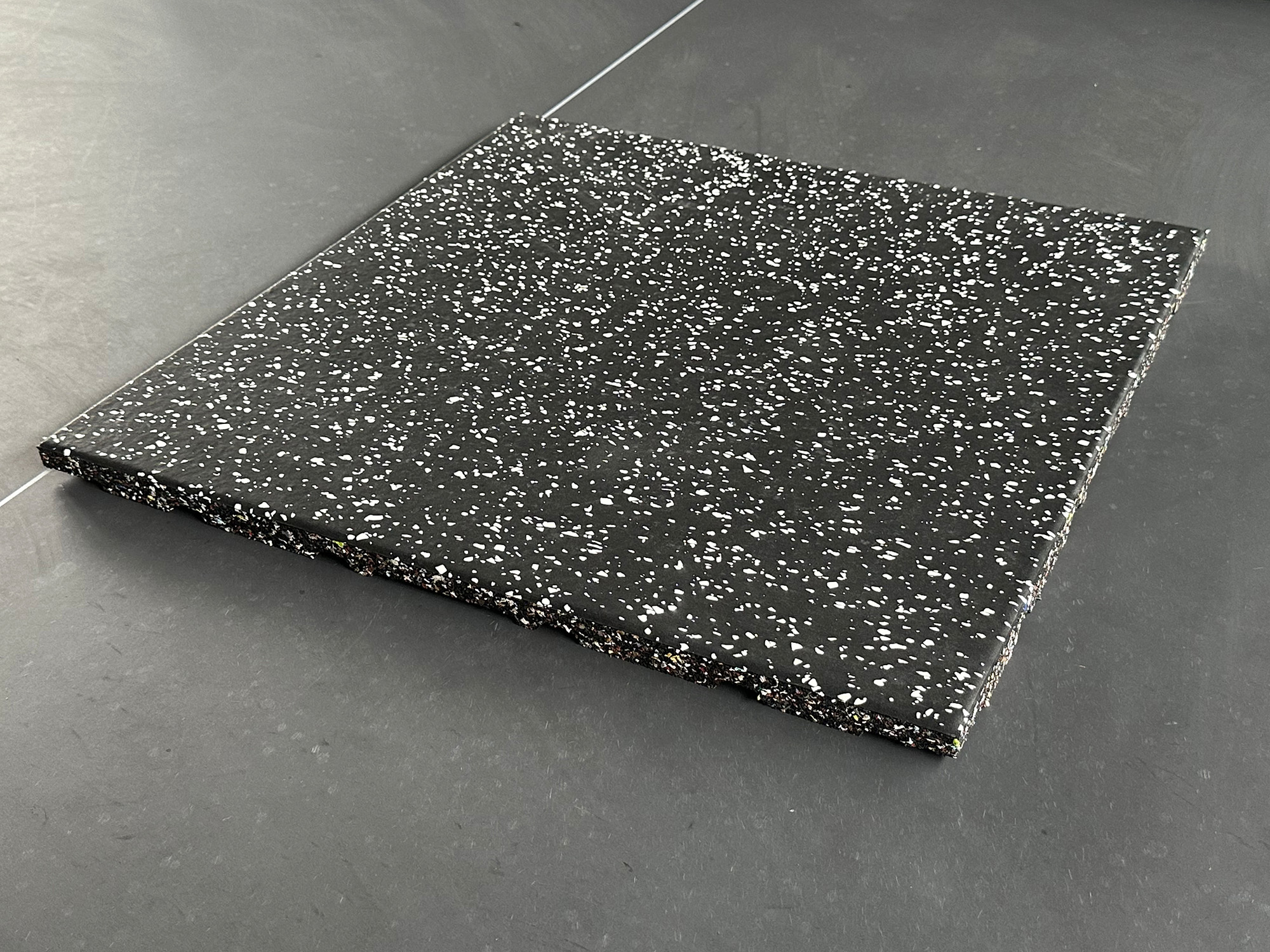 Premium Indoor  Gummimatte, 20 mm, 6er Set (= 1,5 m²), schwarz-grau
