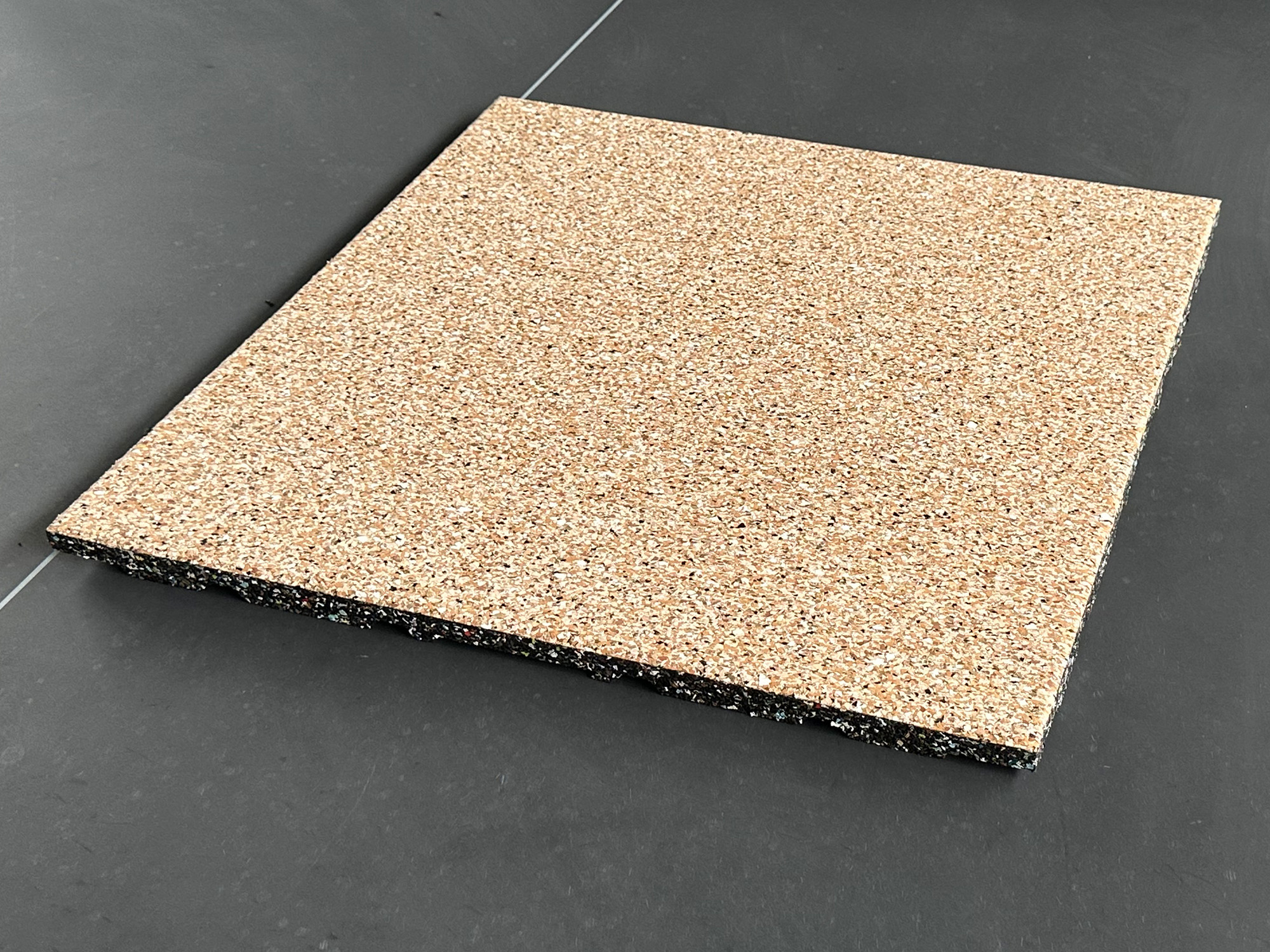 Premium Indoor  Gummimatte, 20 mm, 6er Set (= 1,5 m²), sand-mix