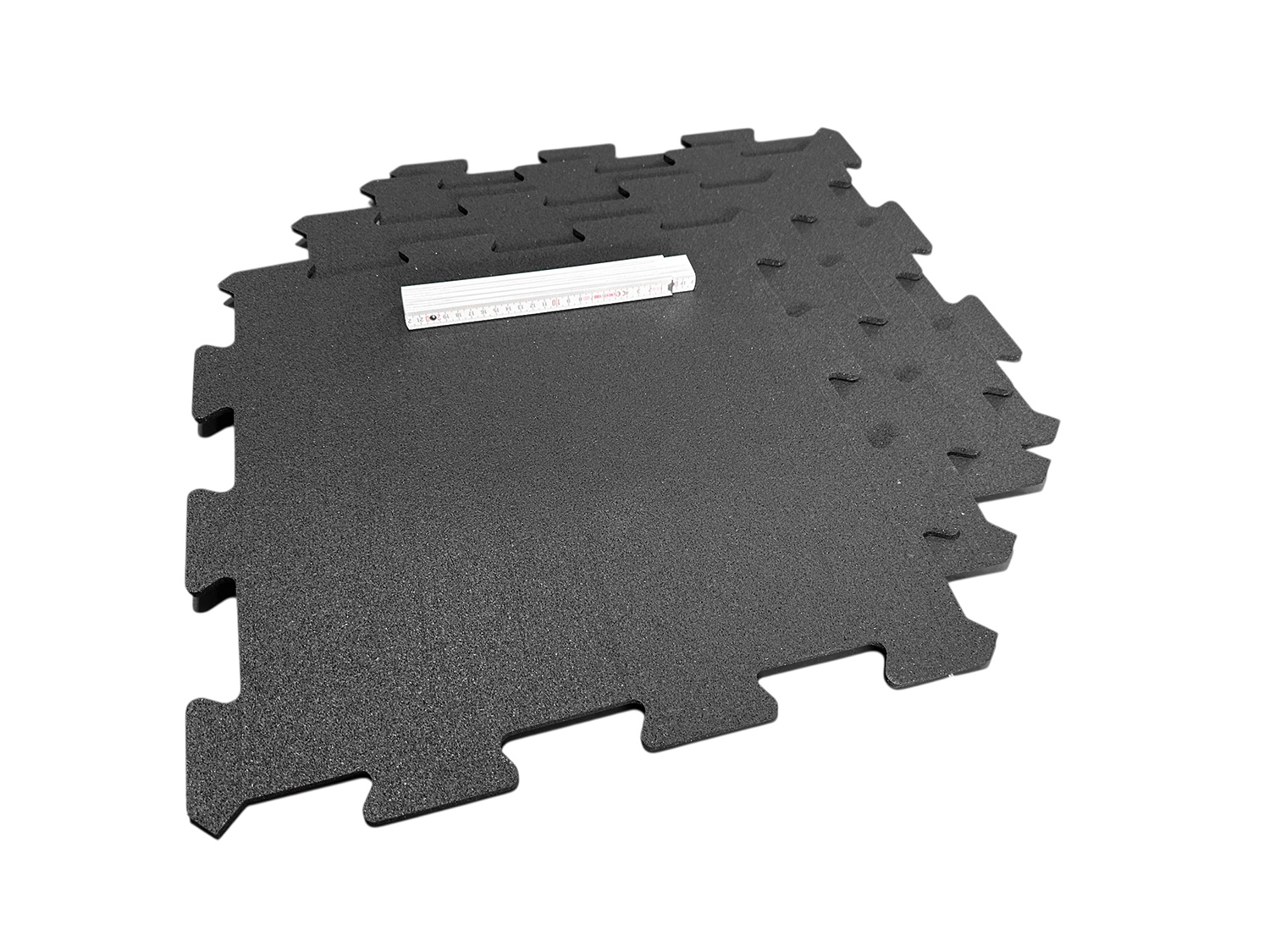 1,5 m² Gummi-Fitnessmatte LOCK 6mm, 50x50cm, 6er Set